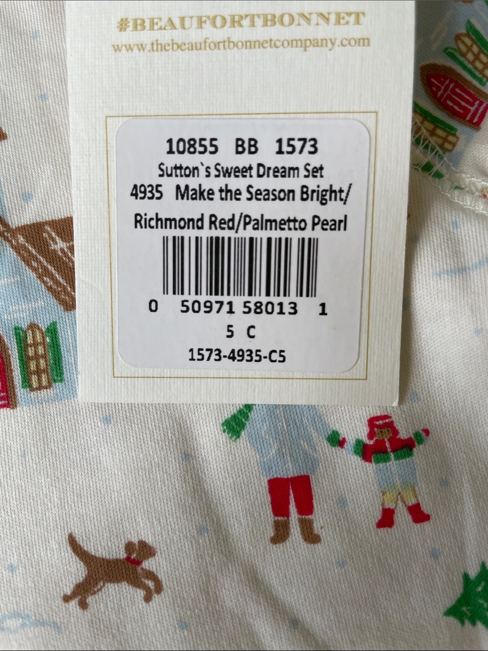 The Beaufort Bonnet Company Christmas Print Pajama Set - Picture 4 of 4